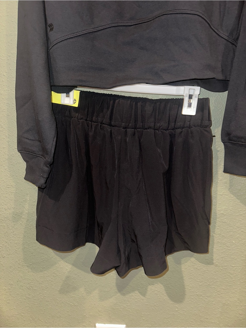 all in motion Black Half-Zip Pullover Sweatshirt and all in motion shorts - Picture 4 of 7